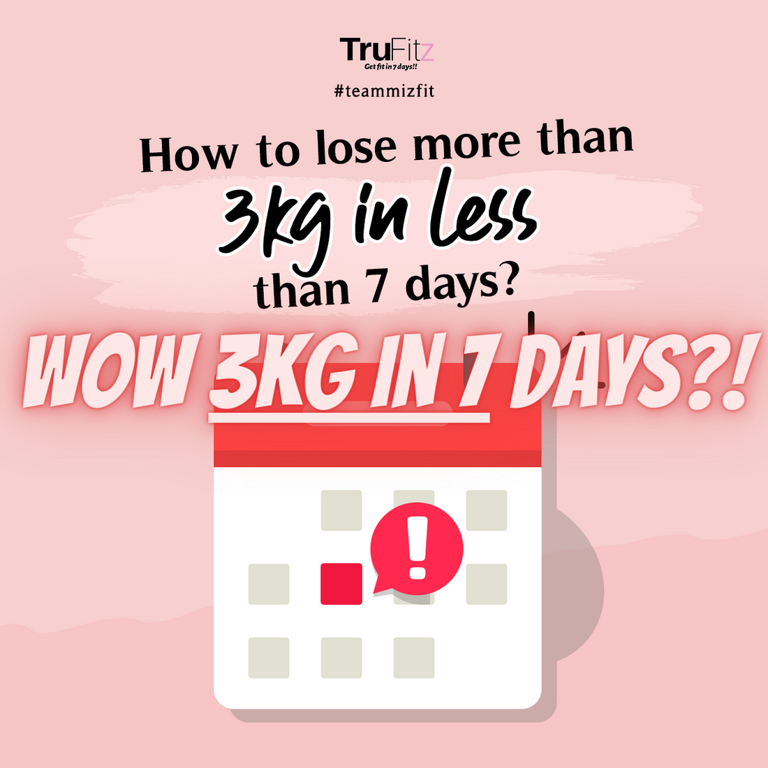 3 Days Calender Of Losing Weight