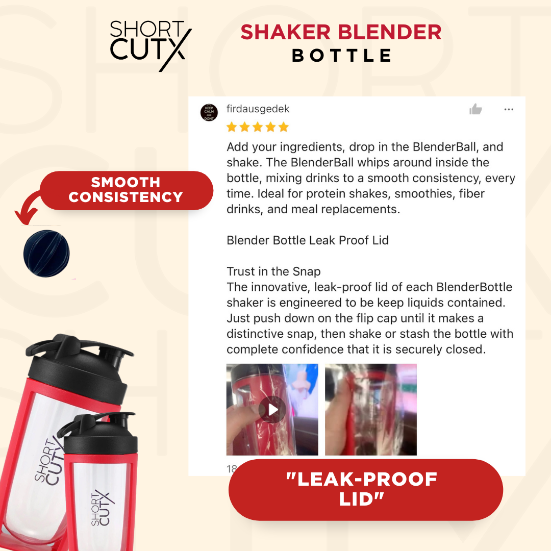 Shortcutx Shaker Bottle 500ml