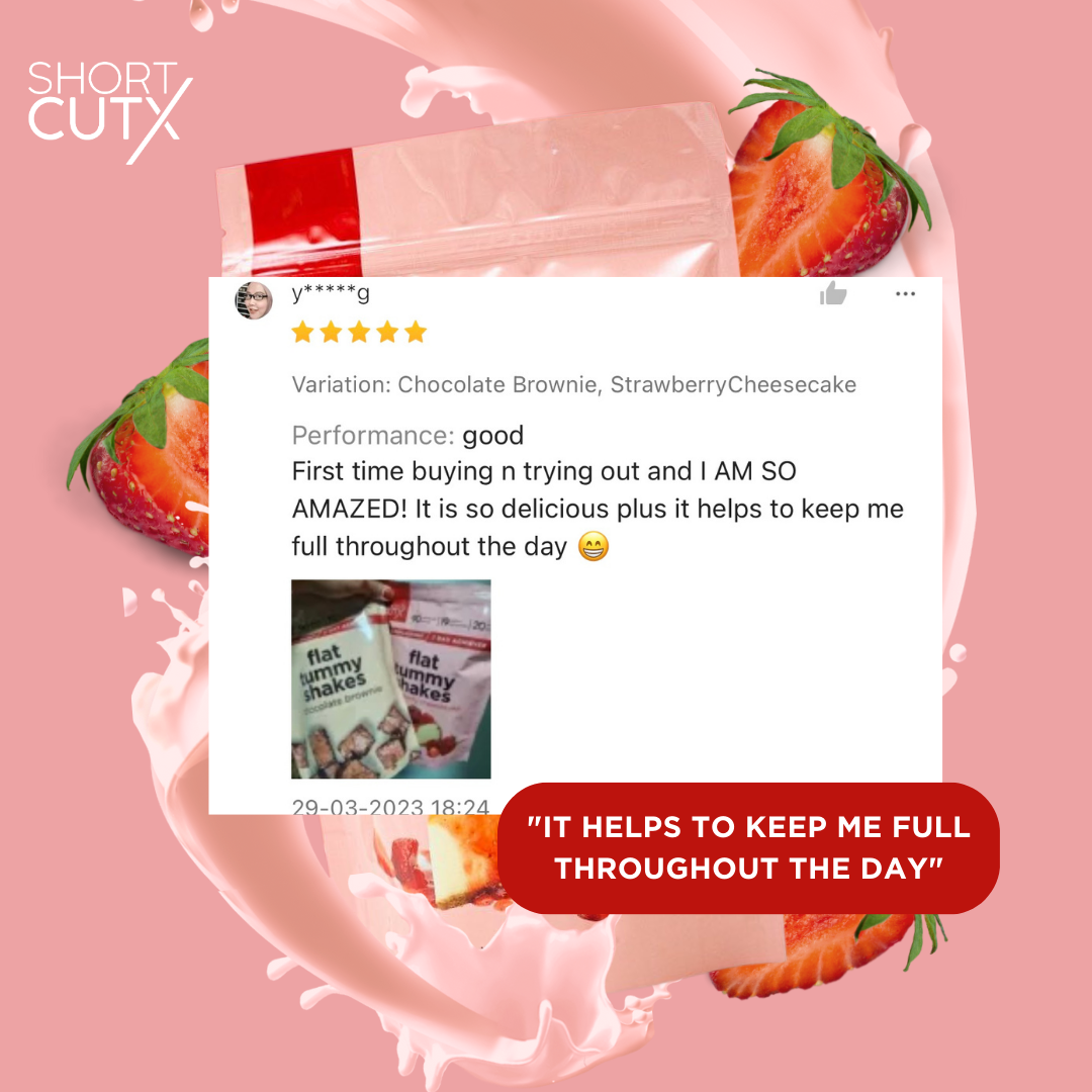 Shortcutx Flat Tummy Shakes - Strawberry Cheesecake