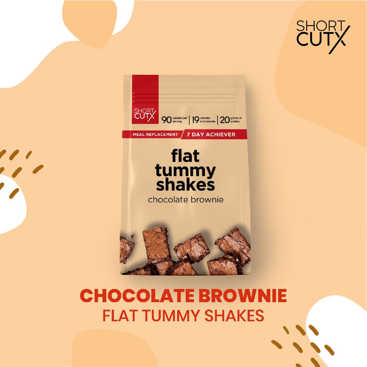 Shortcutx Flat Tummy Shakes - Chocolate Brownie